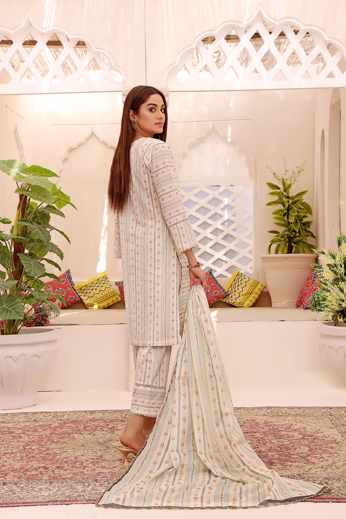 Stitched 3 piece outlet lawn suits