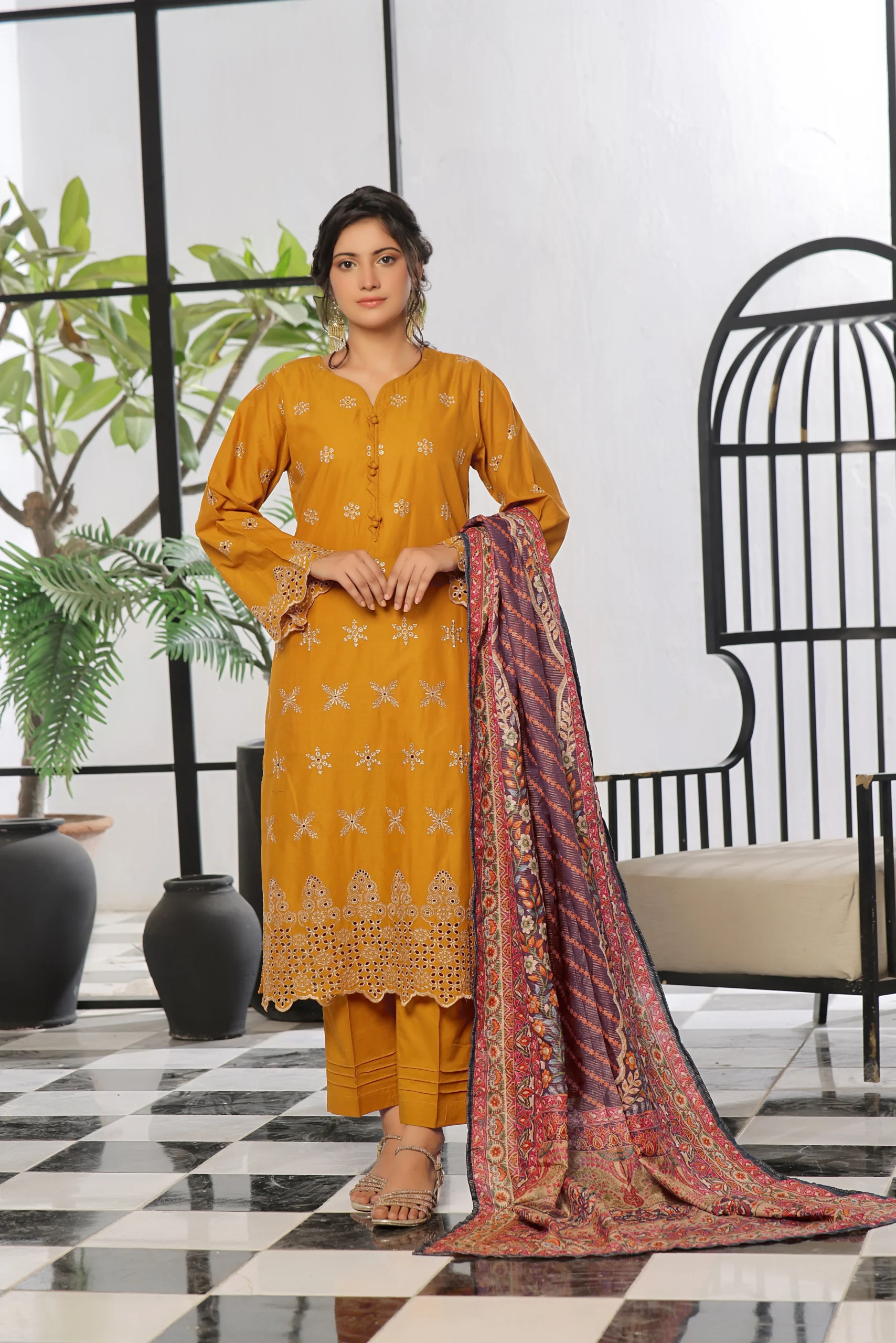 Cutwork Embroidered Collection D-12